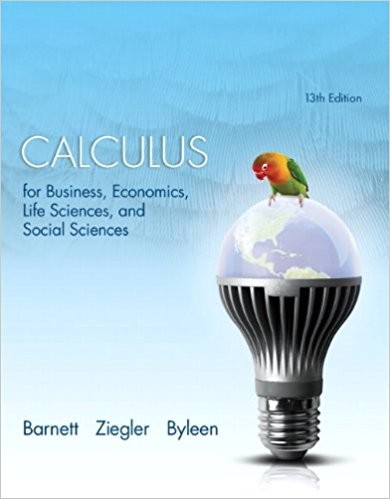 Calculus for Business Economics Life Sciences Social Sciences 13th