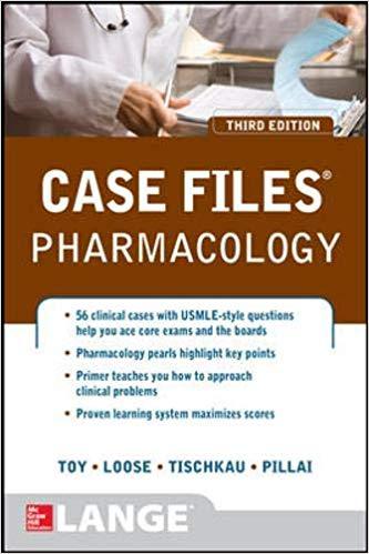 Case Files Pharmacology Third Lange Case Files 3Rd Edition