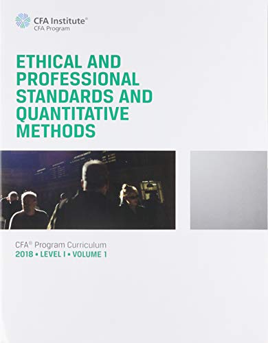 CFA Program Curriculum 2018 Level I Volumes 1-6 Box Set