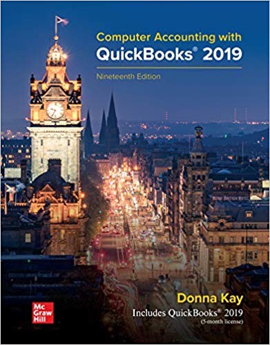Computer Accounting with QuickBooks 2019 19th Edition