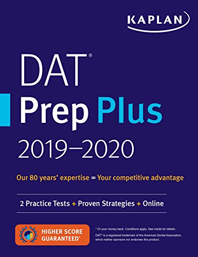 DAT Prep Plus 2019-2020: 2 Practice Tests   Proven Strategies   Online (Kaplan Test Prep) 1st Edition