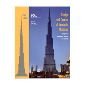 Design and Control of Concrete Mixtures 15th Edition by Kosmatka