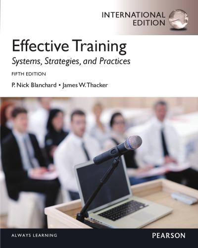 Effective Training 5Th Edition