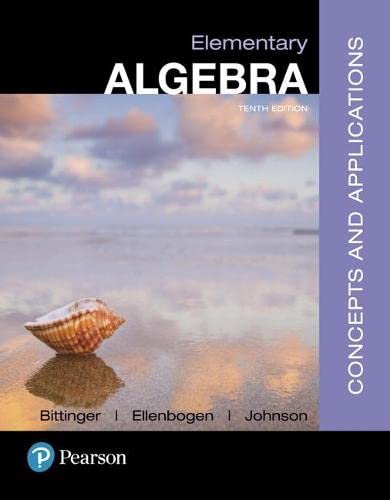 Elementary Algebra: Concepts and Applications 10-edition