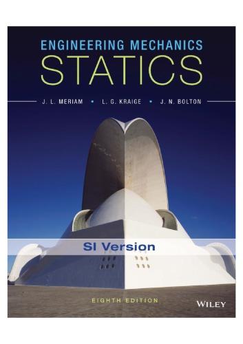 Engineering Mechanics Statics 8th Edition
