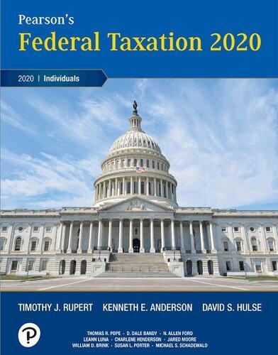 Federal Taxation 2020 Rupert Anderson Hulse