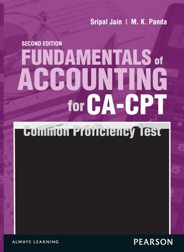 Fundamentals Of Accunting For CA-CAPT : Common Proficiency Test