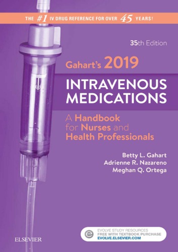 GahartÃ¢â‚¬â„¢s 2019 Intravenous Medications: A Handbook for Nurses and Health Professionals