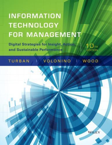 Information Technology For Management Digital Strategies For Insight Action And Sustainable Performance 10Th Edition