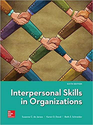 Interpersonal Skills in Organizations 6th Edition by Suzanne de Janasz