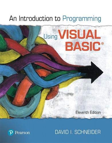 Introduction To Programming Using Visual Basic