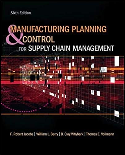 Manufacturing Planning and Control for Supply Chain Management 6th Edition
