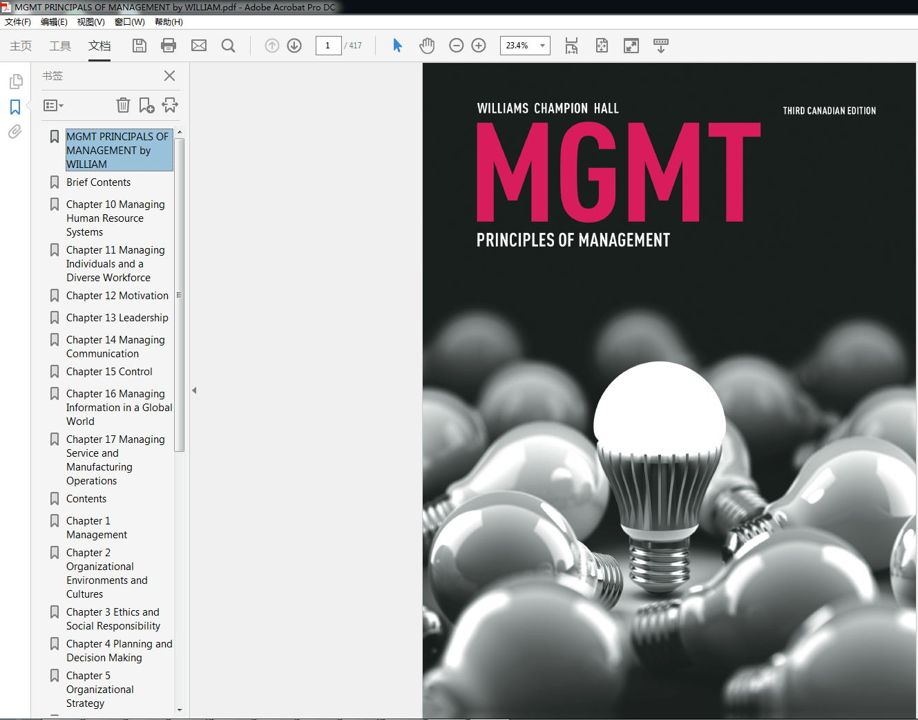 MGMT 3rd Canadian Edition byÃ‚Â Chuck Williams