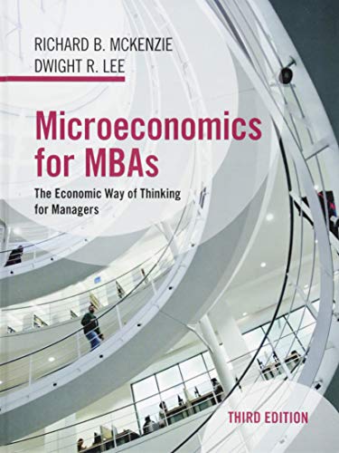 Microeconomics For Mbas The Economic Way Of Thinking For Managers 3Rd Edition