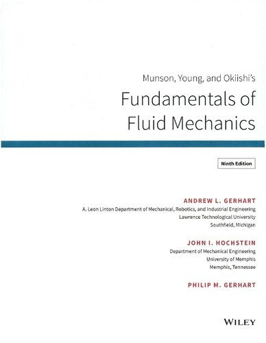 Munson, Young and OkiishiÃ¢â‚¬â„¢s Fundamentals of Fluid Mechanics