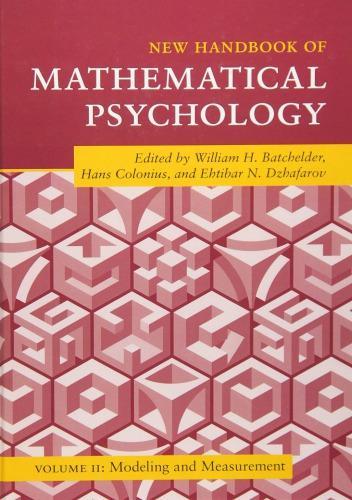 New Handbook Of Mathematical Psychology Modeling And Measurement