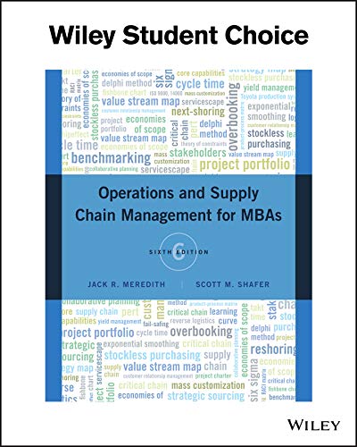 Operations and Supply Chain Management for MBAs