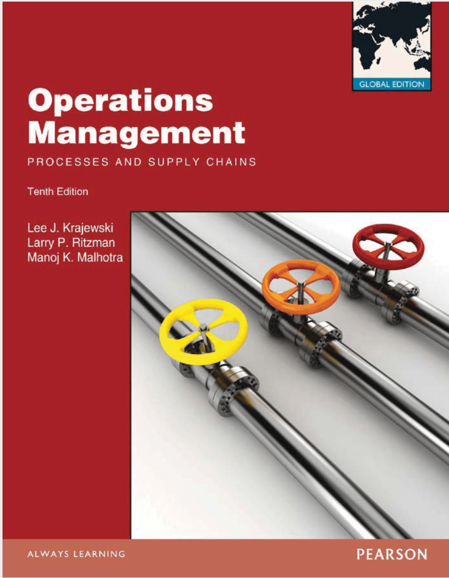 Operations Management Processes And Supply Chains 10Th Edition