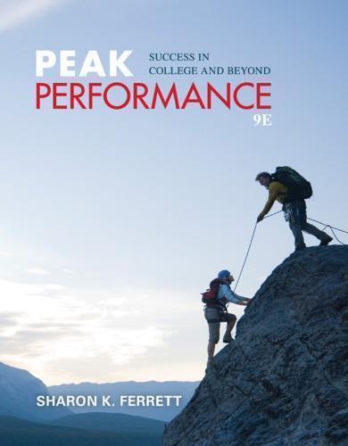 Peak Performance Success In College And Beyond 9Th Edition
