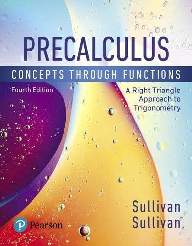 Precalculus: Concepts Through Functions-Right Triangle Appr Trig