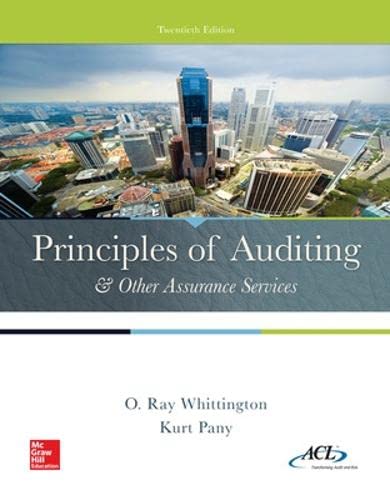 Principles of Auditing &amp; Other Assurance Services (20th Edition)