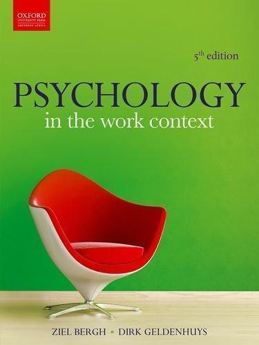Psychology In The Work Context 5Th Edition