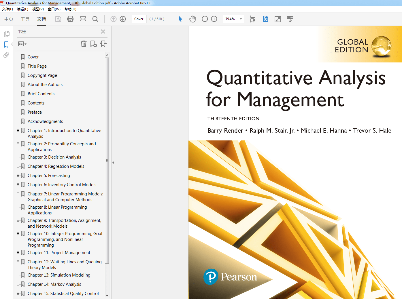 Quantitative Analysis for Management, 13th Global Edition