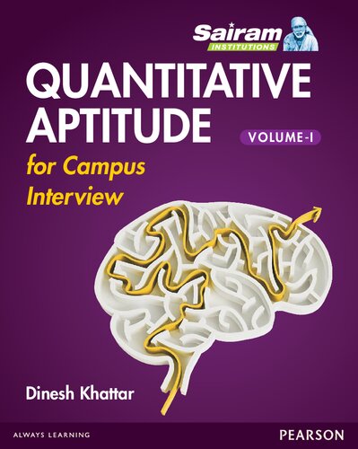 Quantitative Aptitude for Campus Interview Vol I