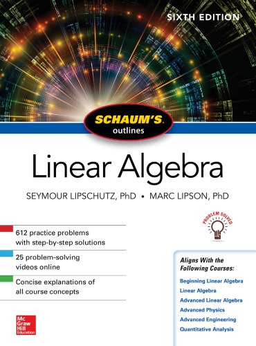 Schaum's outlines. Linear algebra
