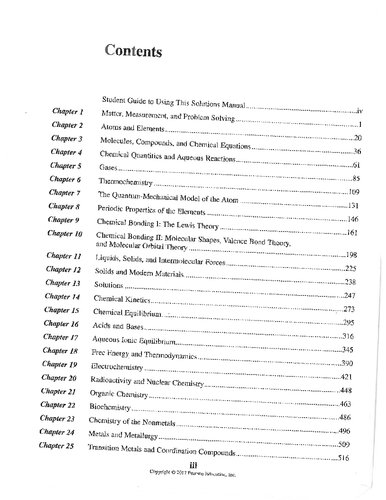 Selected Solutions Manual for Chemistry: A Molecular Approach