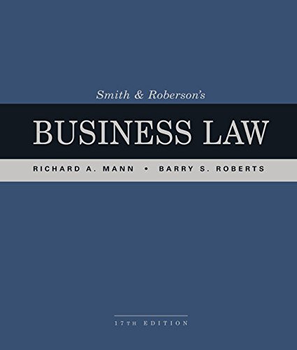 Smith &amp; Roberson'S Business Law