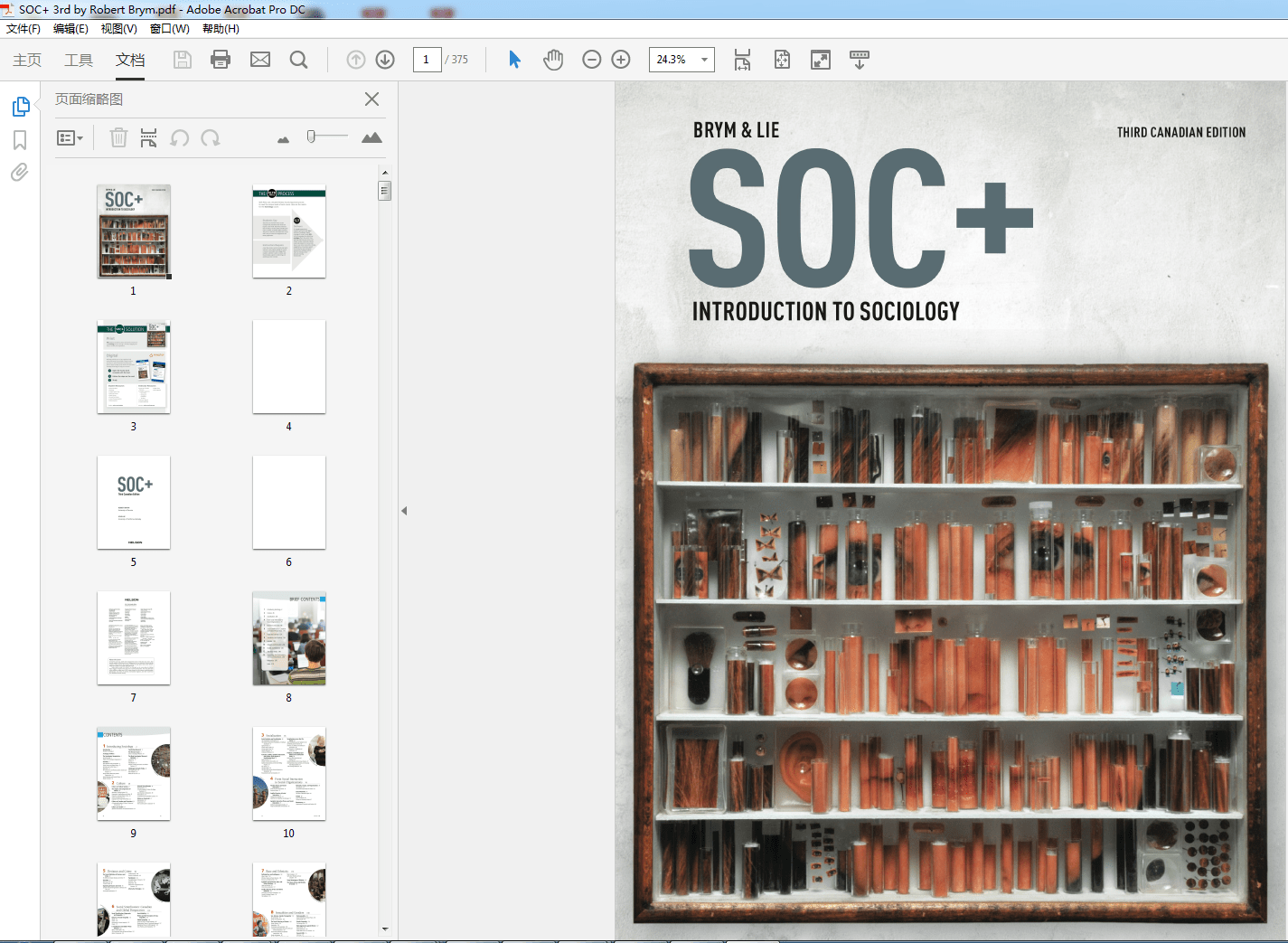 SOC+ Introduction to Sociology 3rd Canadian by Robert Brym