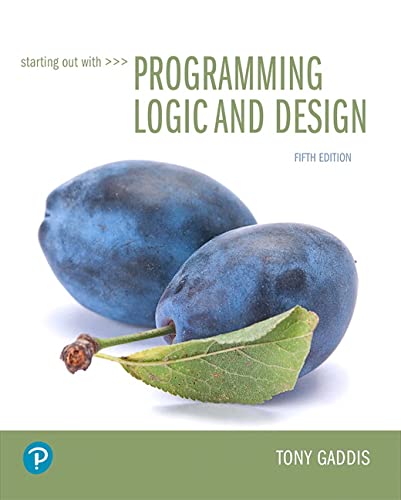 Starting Out With Programming Logic &amp; Design