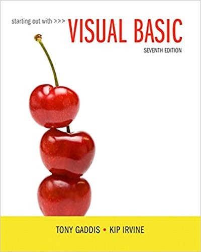 Starting Out With Visual Basic 7th Edition by Tony Gaddis