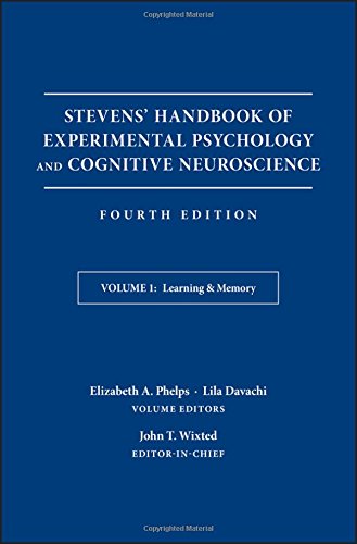 Stevens' handbook of experimental psychology and cognitive neurosciencenVolume 1, Learning et memory