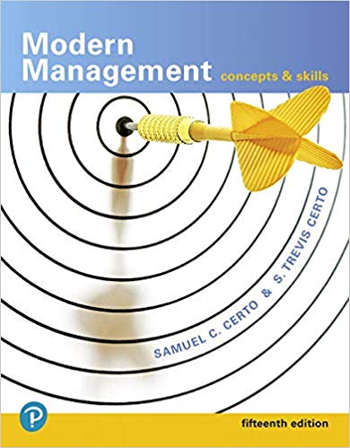 Test Bank for Modern Management: Concepts and Skills 15th Edition