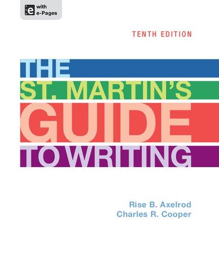 The St Martins Guide To Writing 10Th Edition