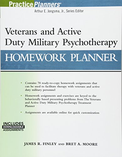 Veterans and Active Duty Military Psychotherapy Homework Planner, (with Download)