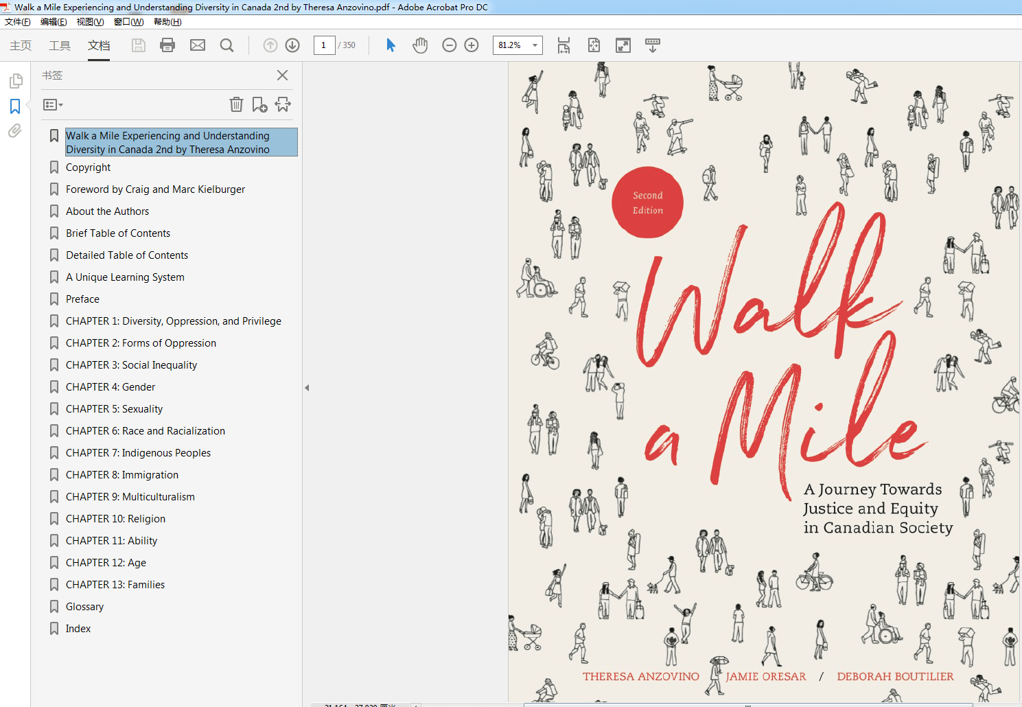 Walk a Mile Experiencing and Understanding Diversity in Canada 2nd Edition by Theresa Anzovino