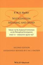 Wittgenstein: Meaning and Mind