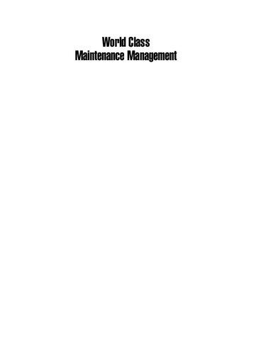 World Class Maintenance Management