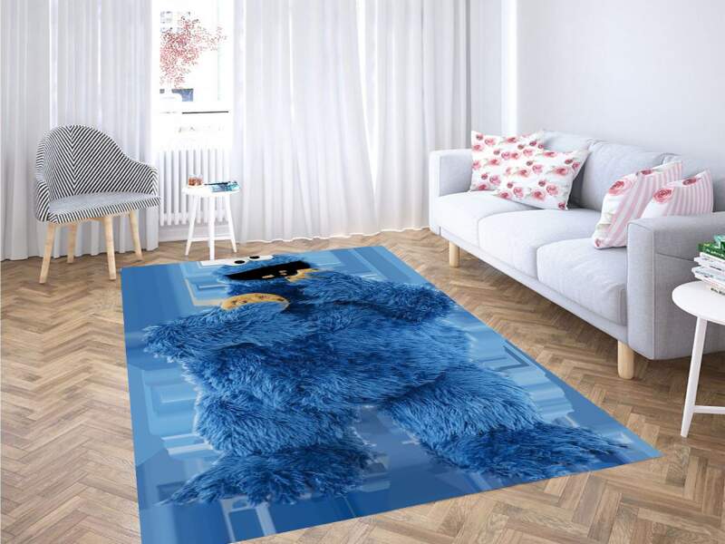 Cookie Monster Wallpaper Carpet Rectangle Rug
