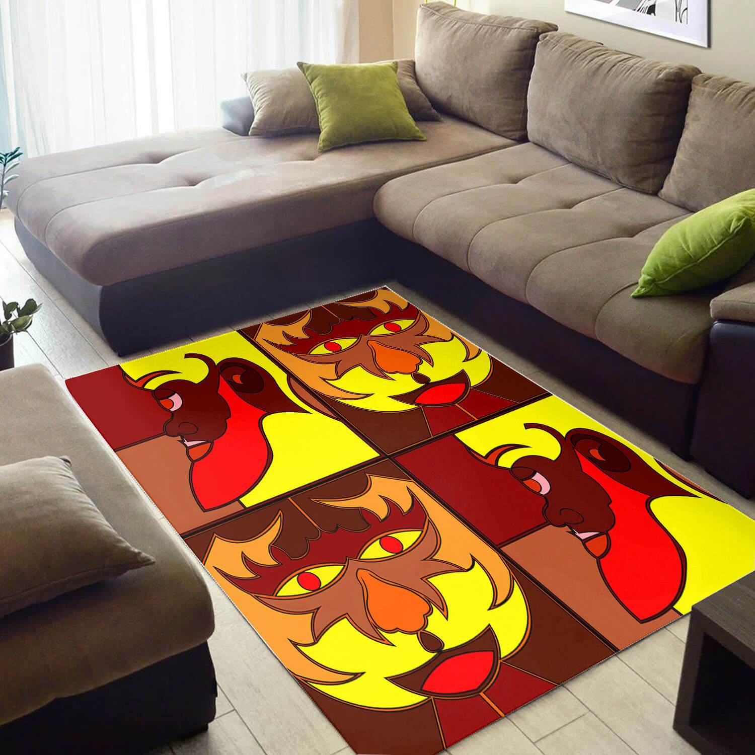 Cool African Amazing American Art Afrocentric Design Floor Living Room Rectangle Rug