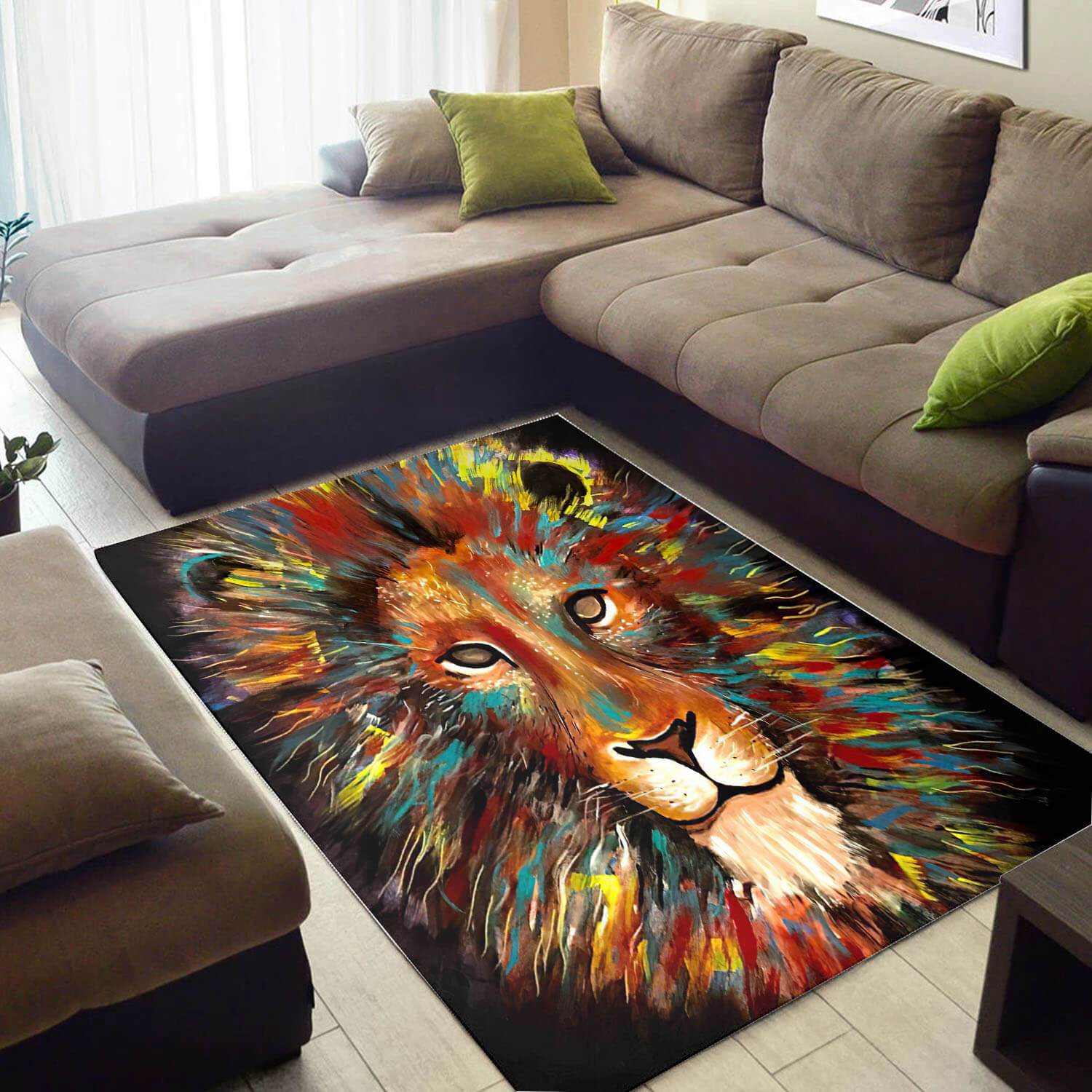 Cool African Amazing American Art Animals Large Carpet Living Room Rectangle Rug