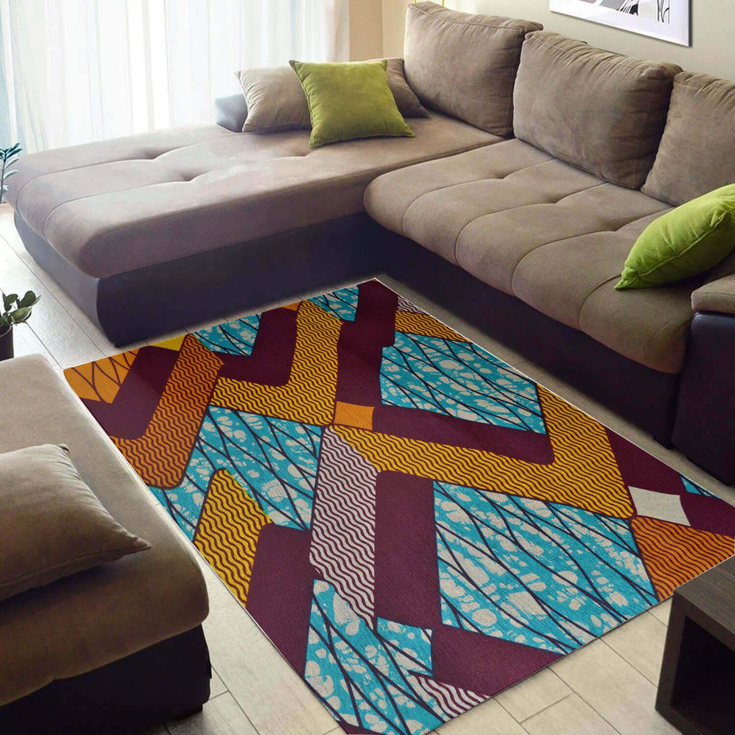 Cool African American Awesome Themed Ethnic Seamless Pattern Design Floor Carpet Inspired Living Room Rectangle Rug