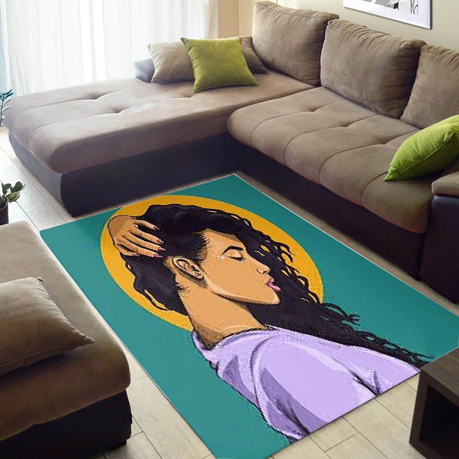 Cool African American Cute Themed Queen Carpet Inspired Home Rectangle Rug