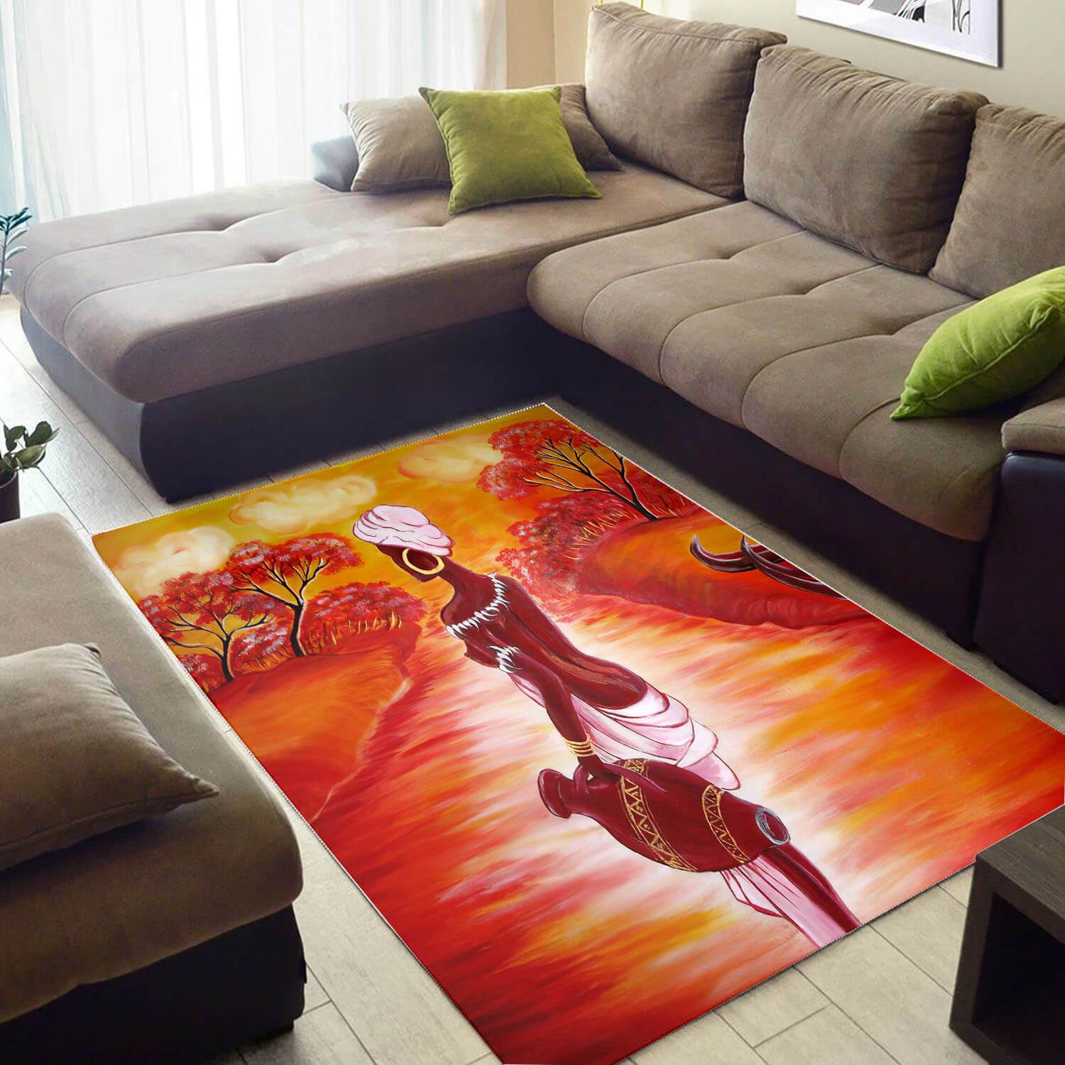 Cool African American Pretty Themed Girl Carpet Inspired Living Room Rectangle Rug