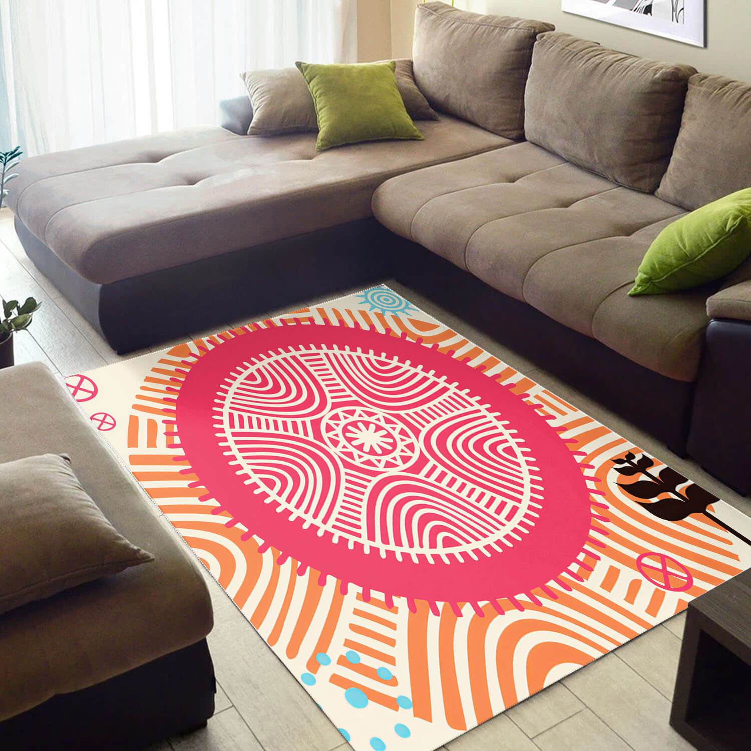Cool African American Vintage Natural Hair Seamless Pattern Large Room Rectangle Rug
