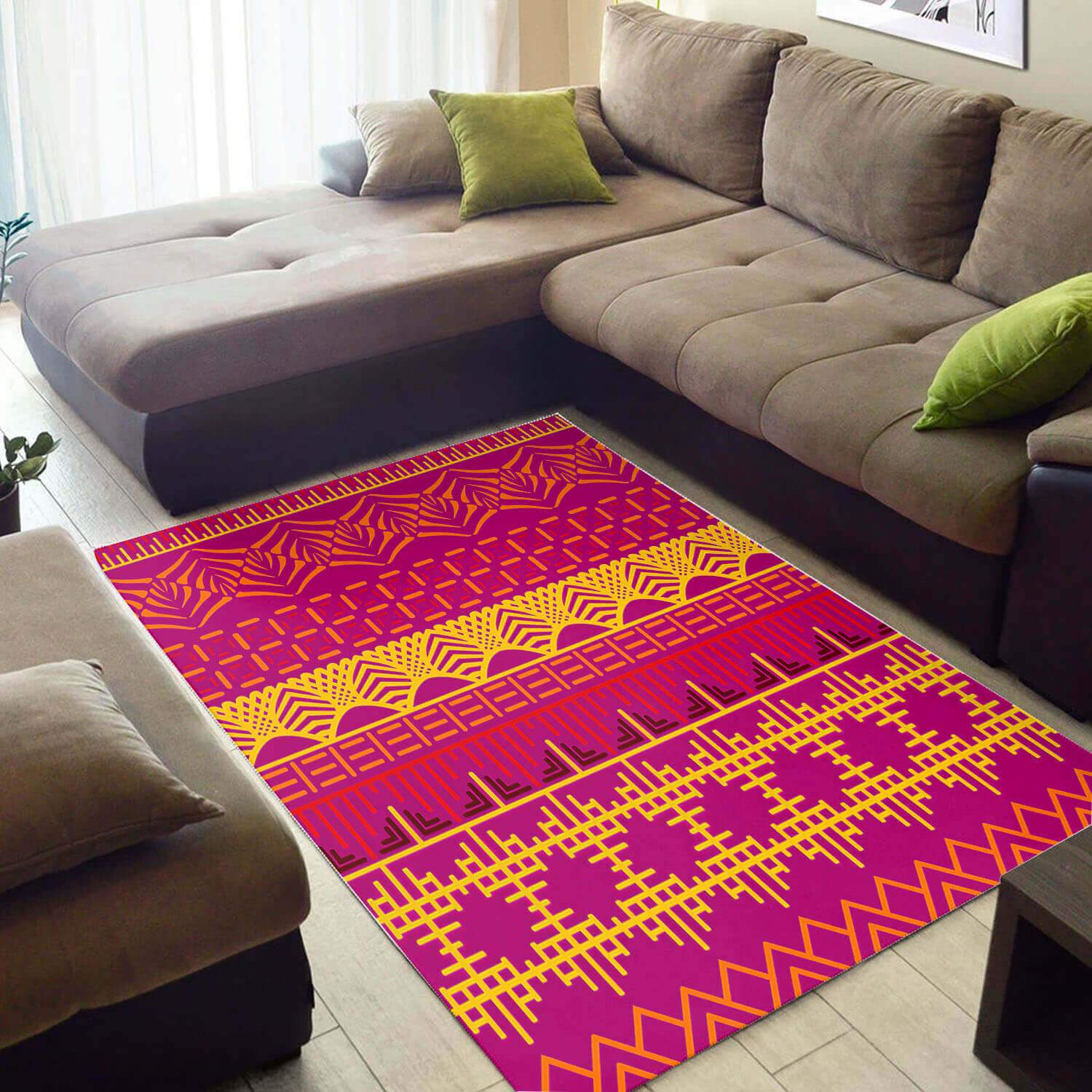 Cool African Attractive American Black Art Seamless Pattern Style Floor Themed Home Rectangle Rug