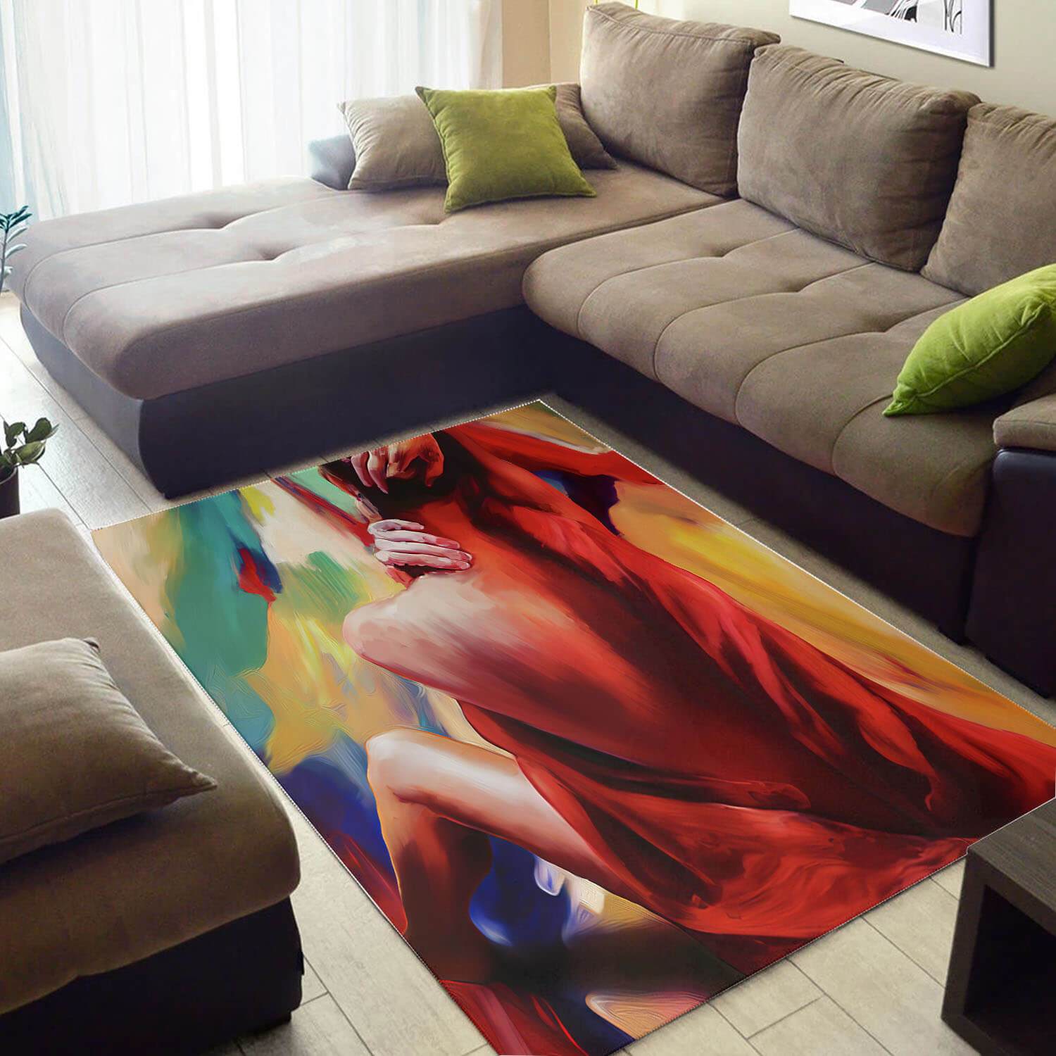 Cool African Beautiful Style Afro Girl Design Floor Carpet Rectangle Rug